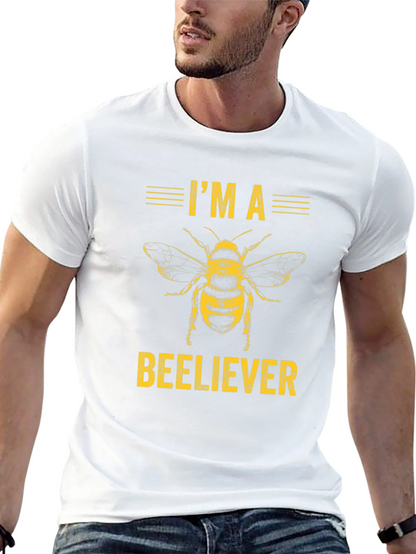 Camiseta Negra Im a Beeliever Abeja
