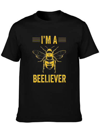 Camiseta Negra Im a Beeliever Abeja