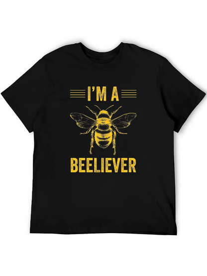 Camiseta Negra Im a Beeliever Abeja