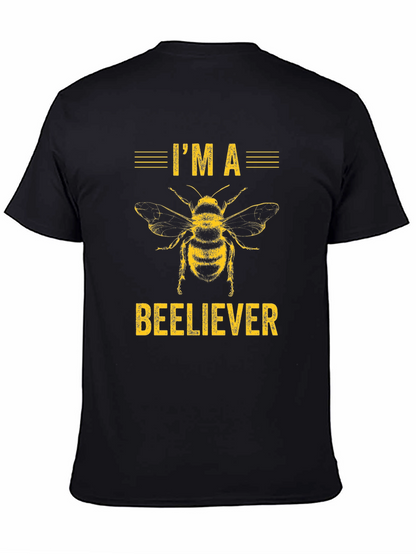 Camiseta Negra Im a Beeliever Abeja