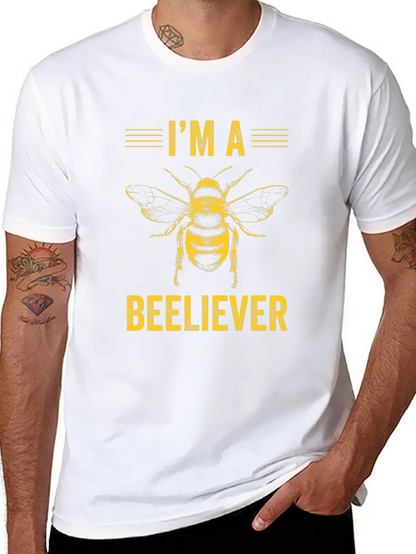 Camiseta Negra Im a Beeliever Abeja