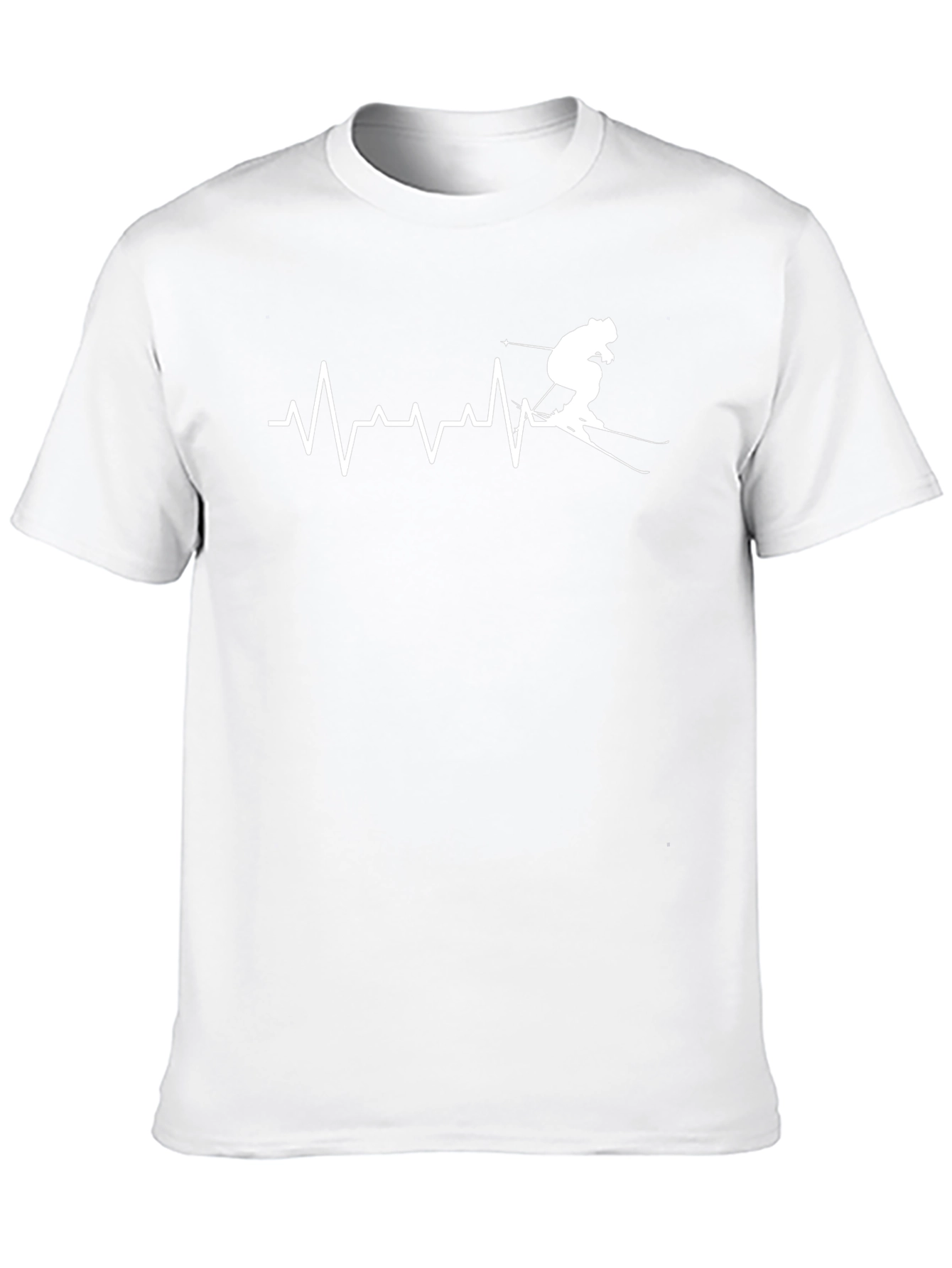 Camiseta Negra Esquí Latido del Corazón