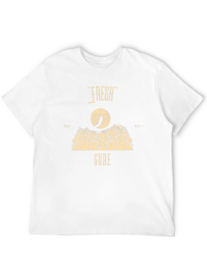 Camiseta Negra Fresh Air Cure Diseño Montaña