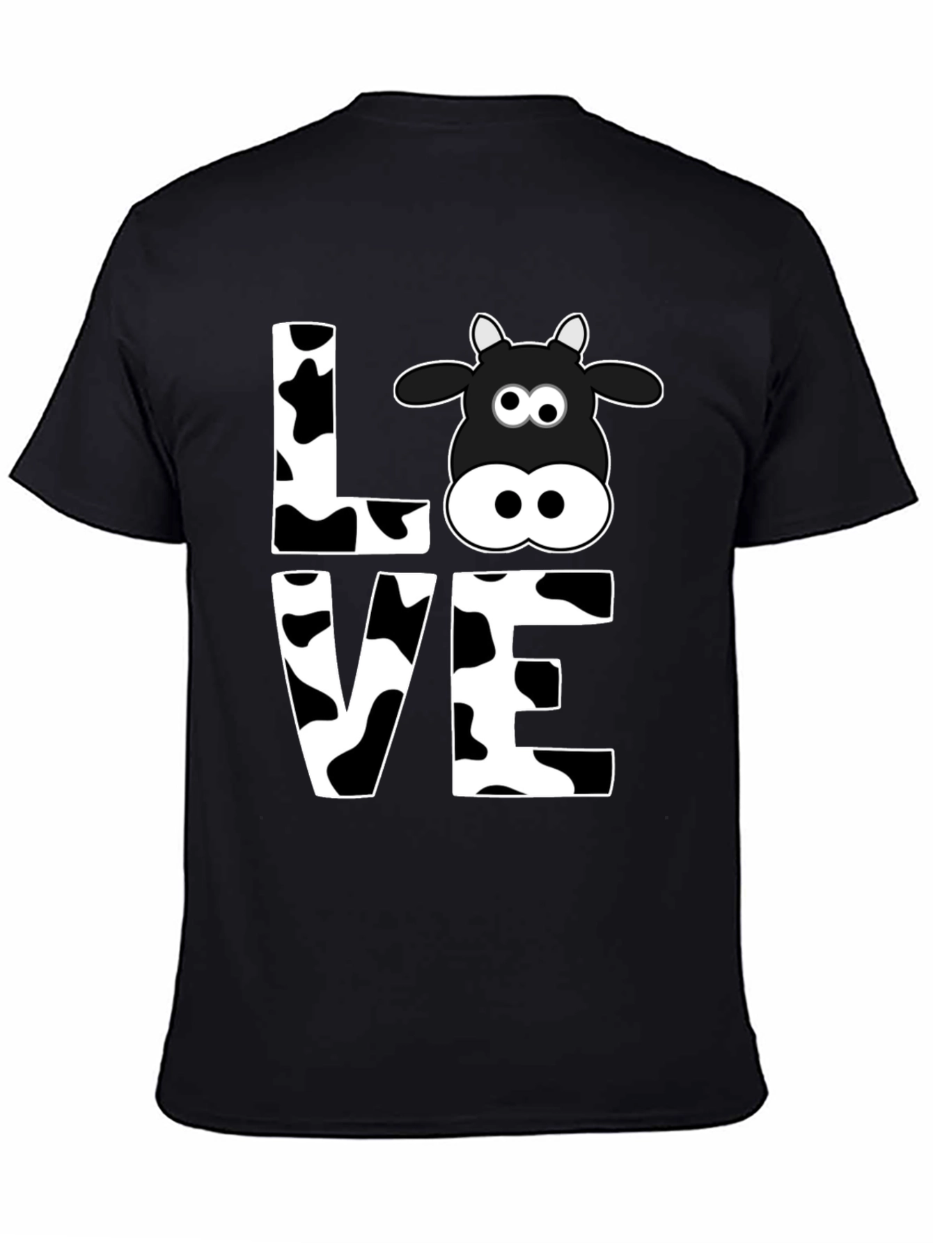 Camiseta Negra Amo las Vacas