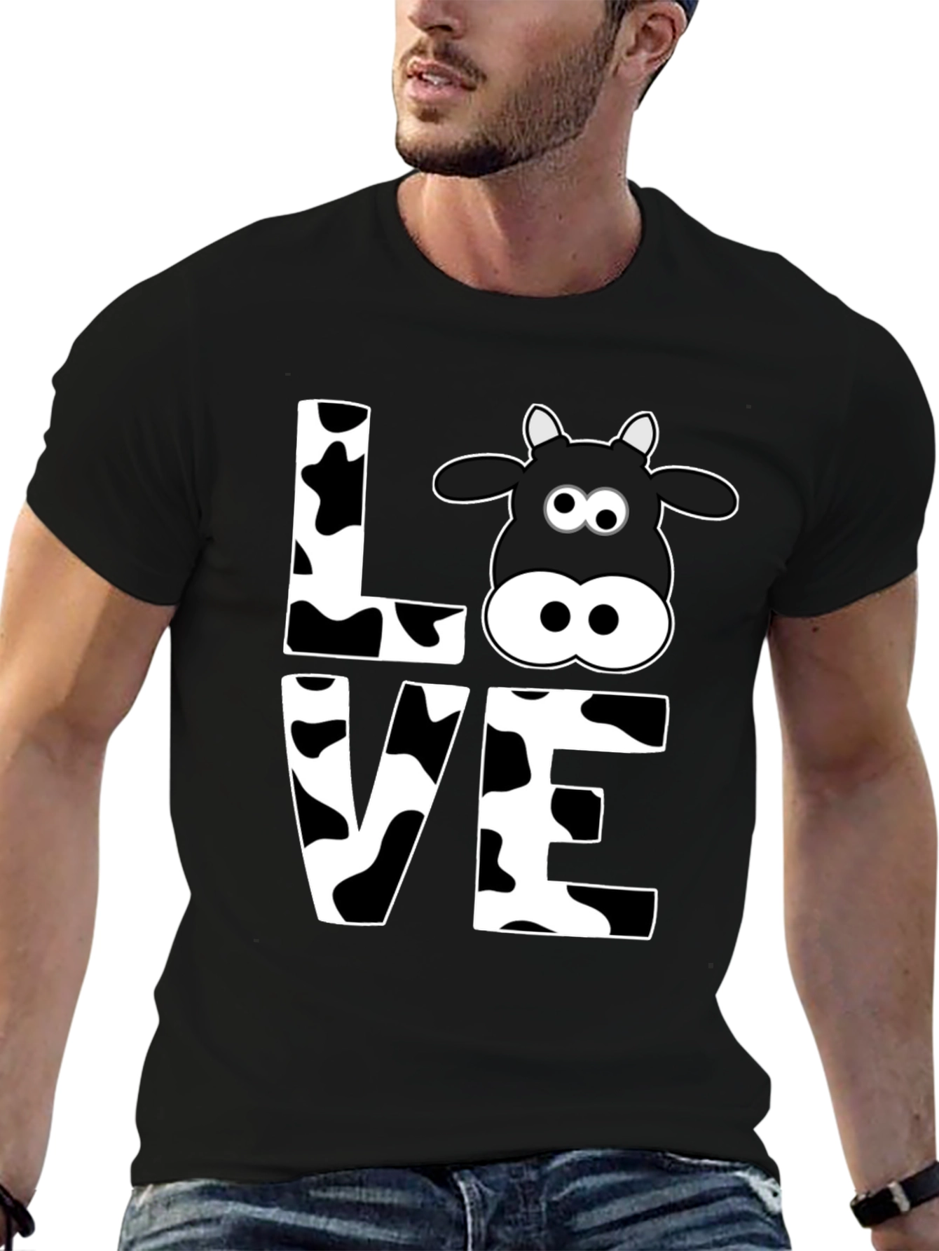 Camiseta Negra Amo las Vacas
