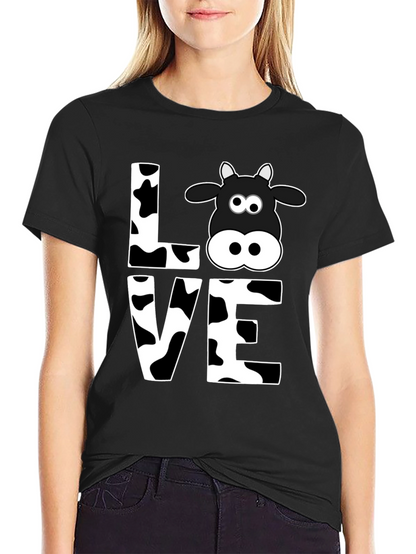 Camiseta Negra Amo las Vacas