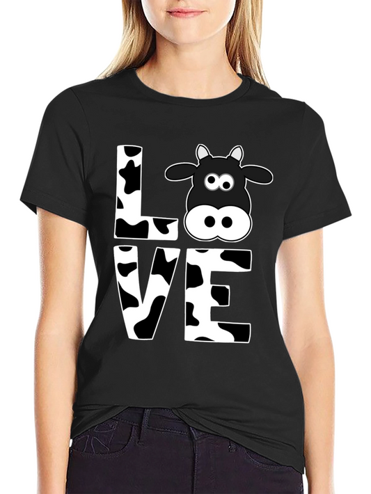 Camiseta Negra Amo las Vacas