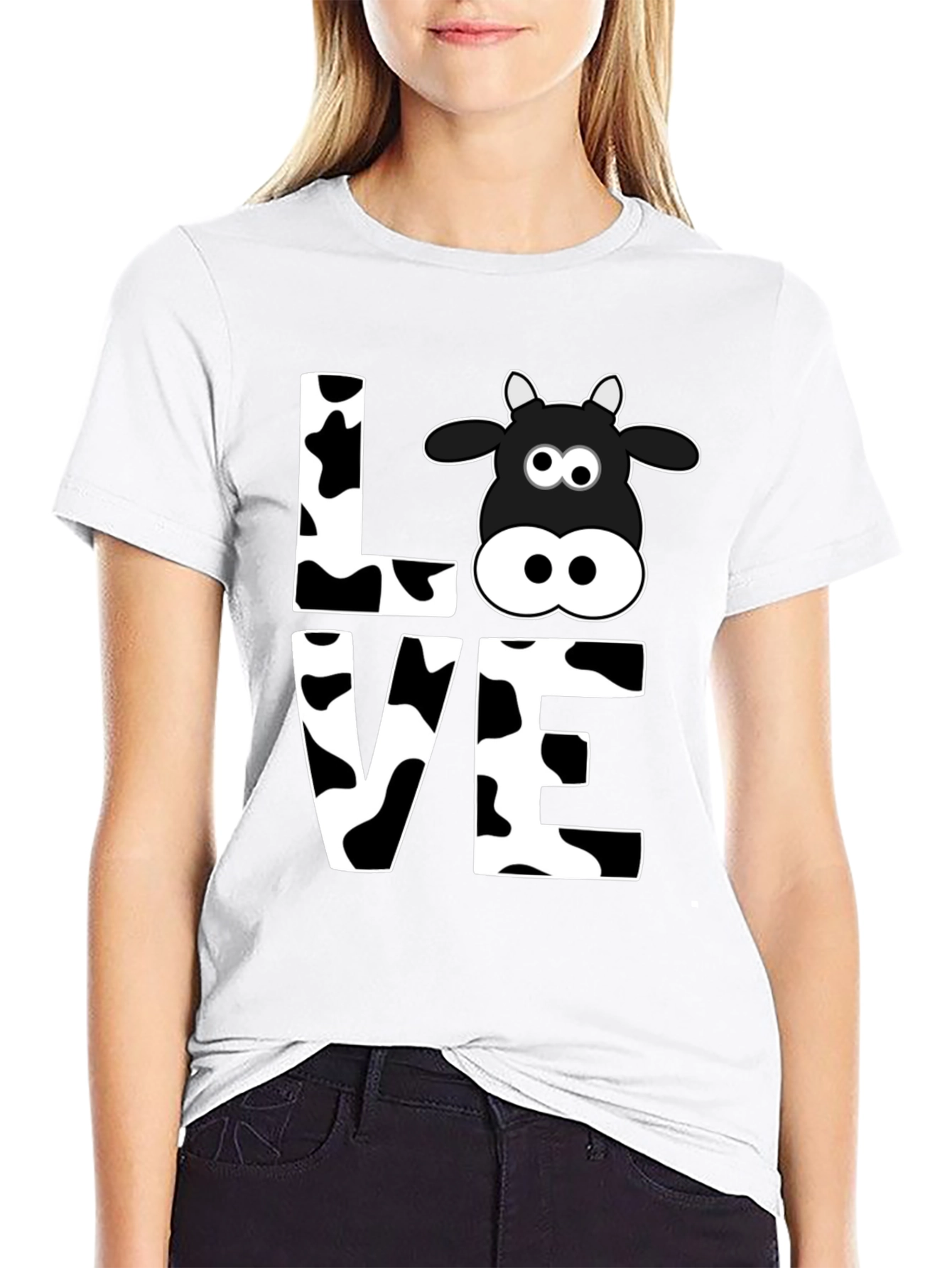 Camiseta Negra Amo las Vacas