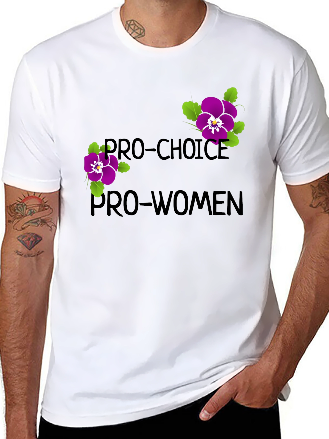 Camiseta Pro-Choice Pro-Mujeres Diseño Floral