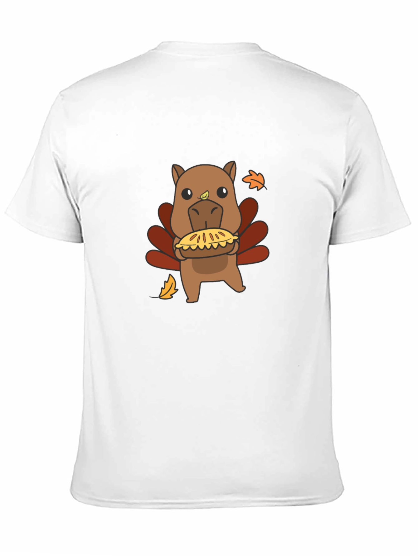 Camiseta Negra con Diseño Divertido de Pavo-Hipopótamo