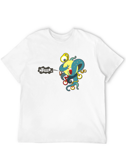 Camiseta Negra con Estampado de Monstruo Divertido