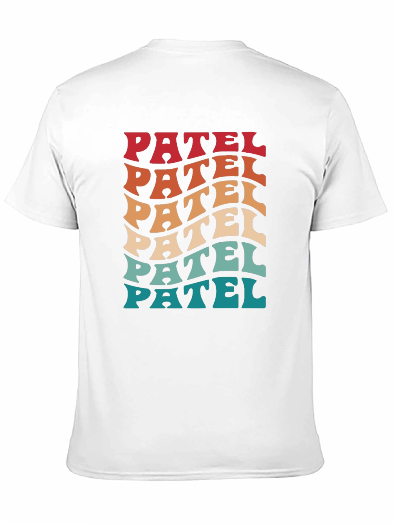 Camiseta Negra Patel Estilo Retro Ondulado