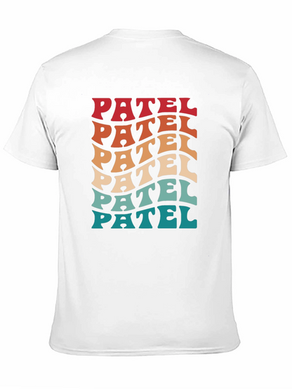 Camiseta Negra Patel Estilo Retro Ondulado