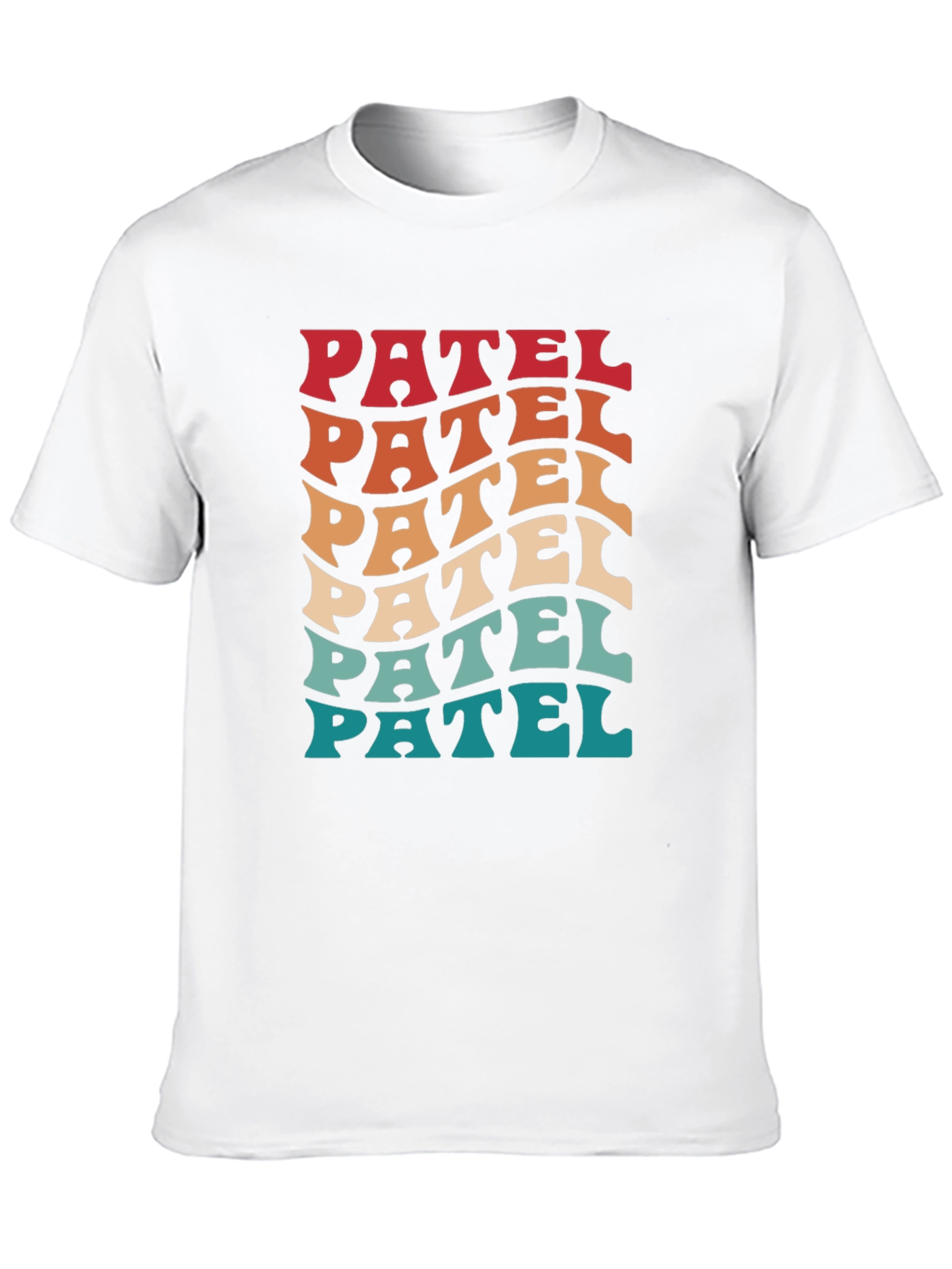 Camiseta Negra Patel Estilo Retro Ondulado