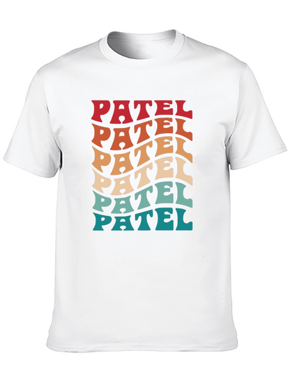 Camiseta Negra Patel Estilo Retro Ondulado