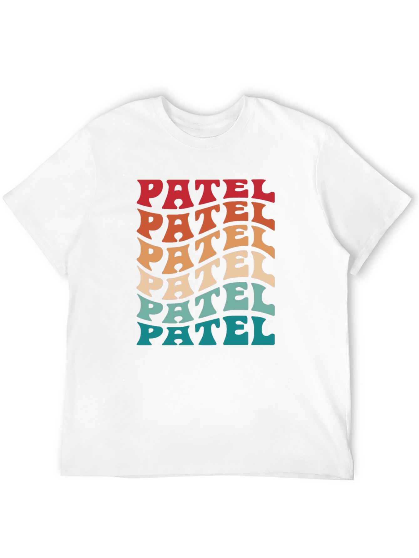 Camiseta Negra Patel Estilo Retro Ondulado
