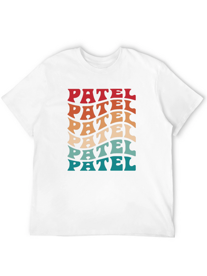 Camiseta Negra Patel Estilo Retro Ondulado