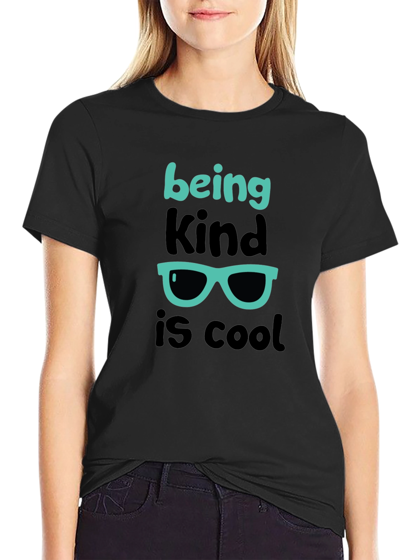 Camiseta Negra Ser amable es genial
