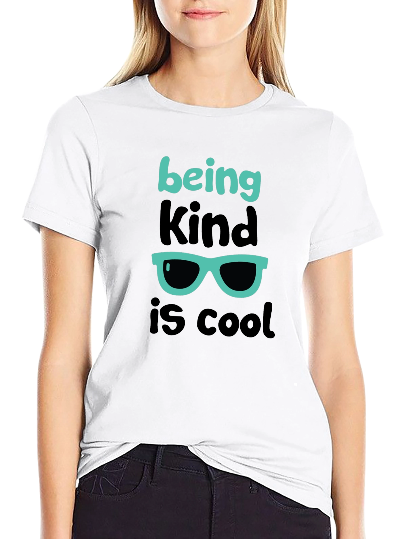 Camiseta Negra Ser amable es genial