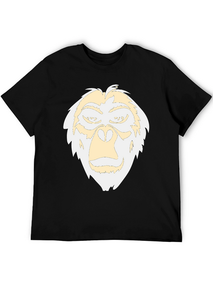 Camiseta Negra con Diseño de Gorila Abstracto