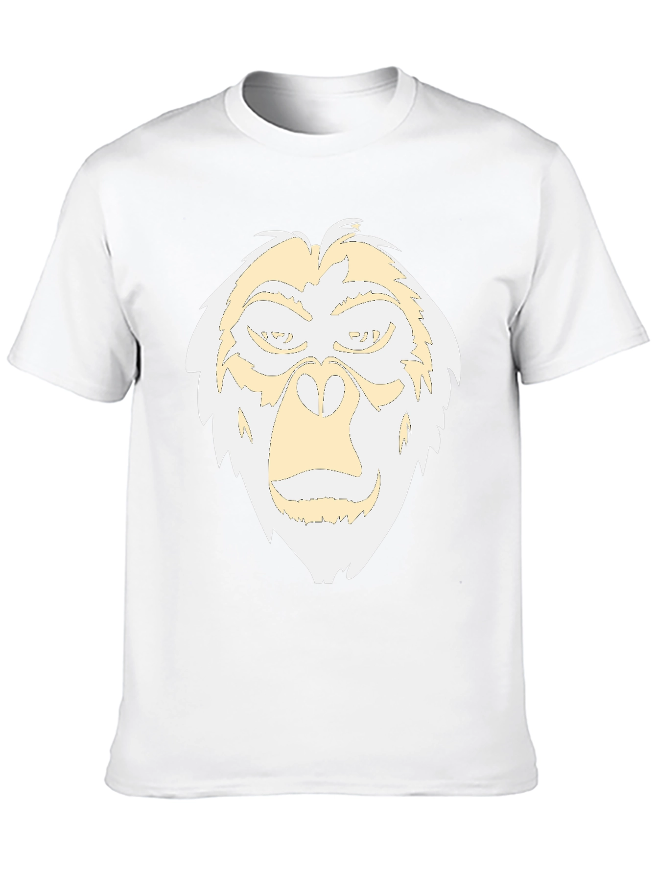 Camiseta Negra con Diseño de Gorila Abstracto