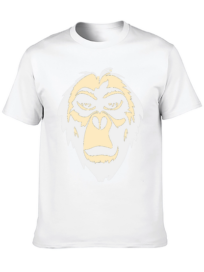 Camiseta Negra con Diseño de Gorila Abstracto