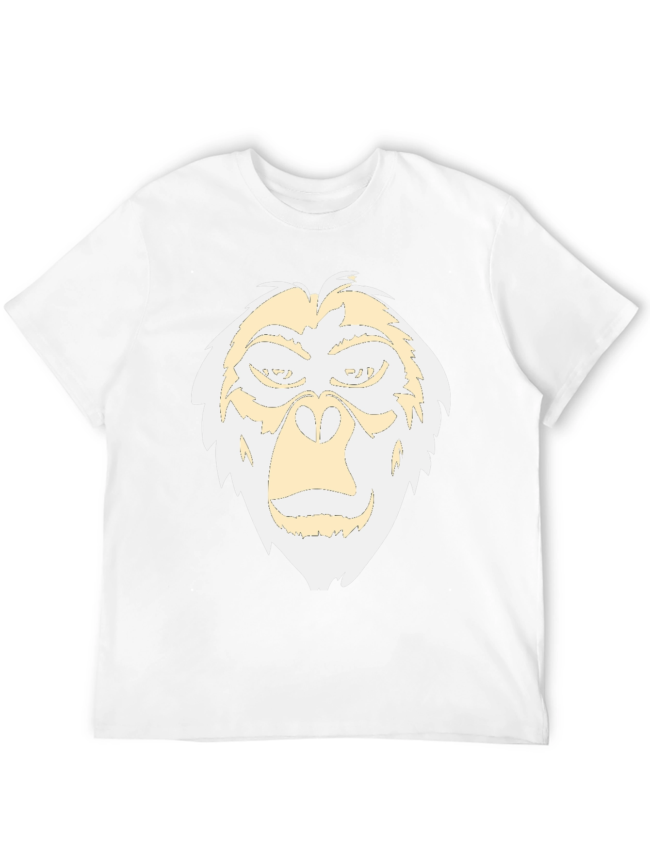 Camiseta Negra con Diseño de Gorila Abstracto