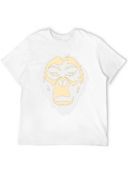 Camiseta Negra con Diseño de Gorila Abstracto