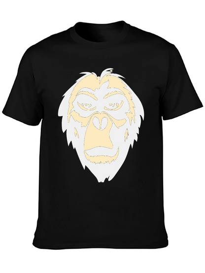 Camiseta Negra con Diseño de Gorila Abstracto