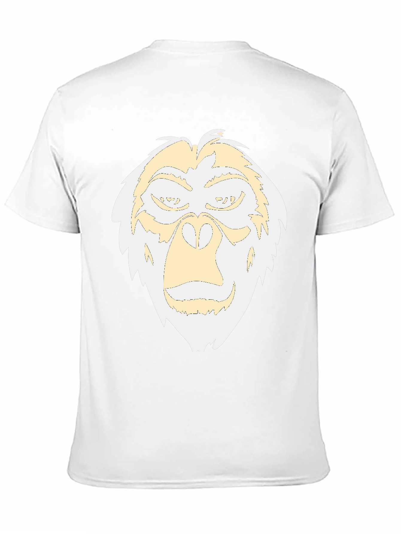 Camiseta Negra con Diseño de Gorila Abstracto