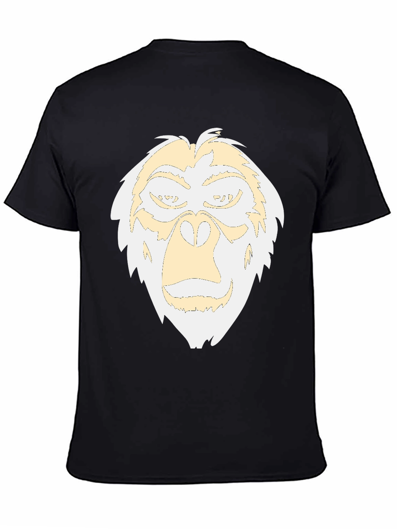 Camiseta Negra con Diseño de Gorila Abstracto