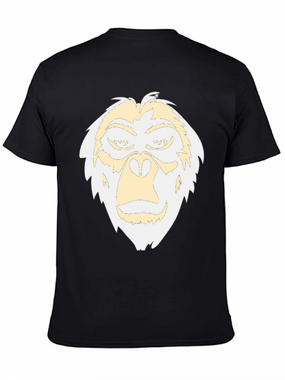Camiseta Negra con Diseño de Gorila Abstracto