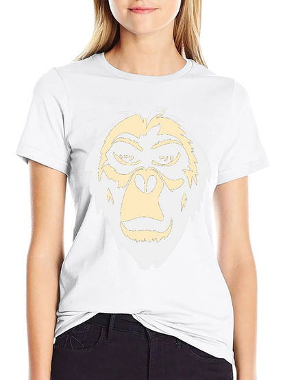Camiseta Negra con Diseño de Gorila Abstracto