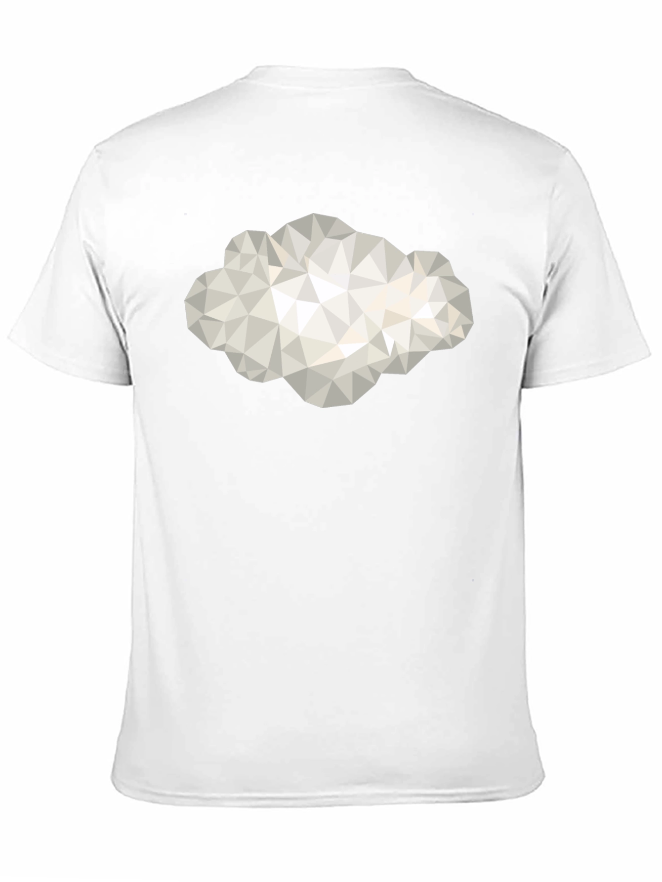 Camiseta Negra con Diseño de Nube Geométrica