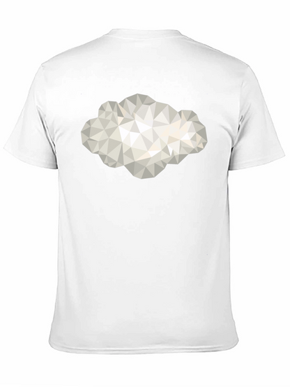 Camiseta Negra con Diseño de Nube Geométrica
