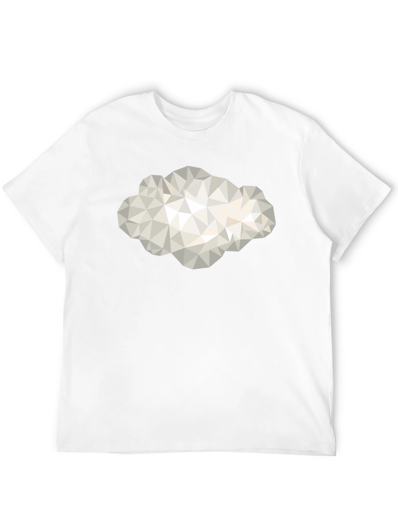 Camiseta Negra con Diseño de Nube Geométrica