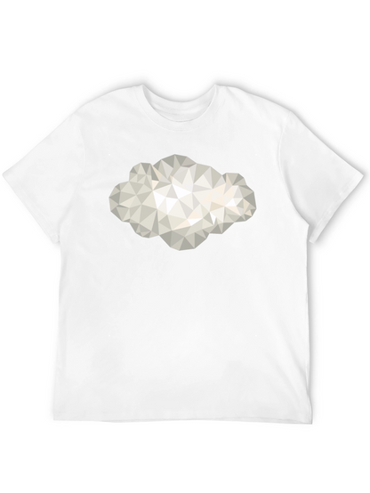 Camiseta Negra con Diseño de Nube Geométrica