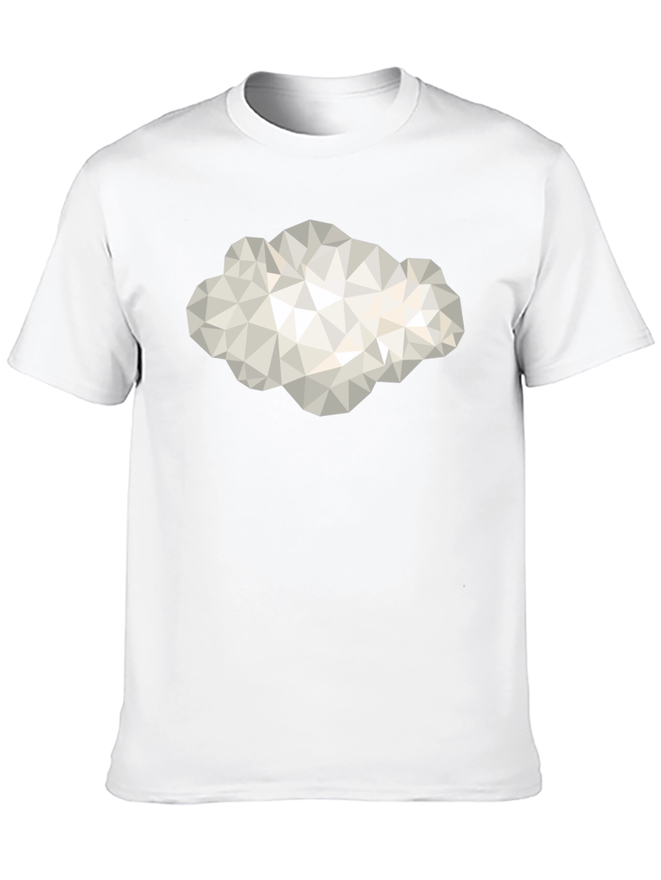 Camiseta Negra con Diseño de Nube Geométrica