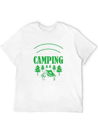 Camiseta Negra de Camping - 7 Días Sin Acampar