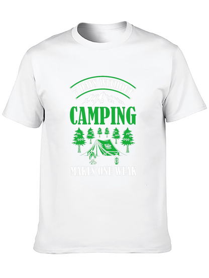 Camiseta Negra de Camping - 7 Días Sin Acampar