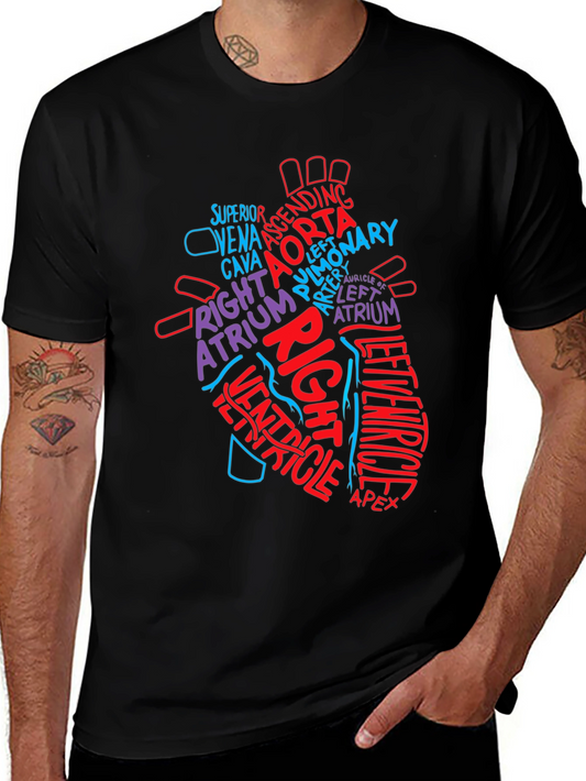 Camiseta Corazón Anatómico con Tipografía