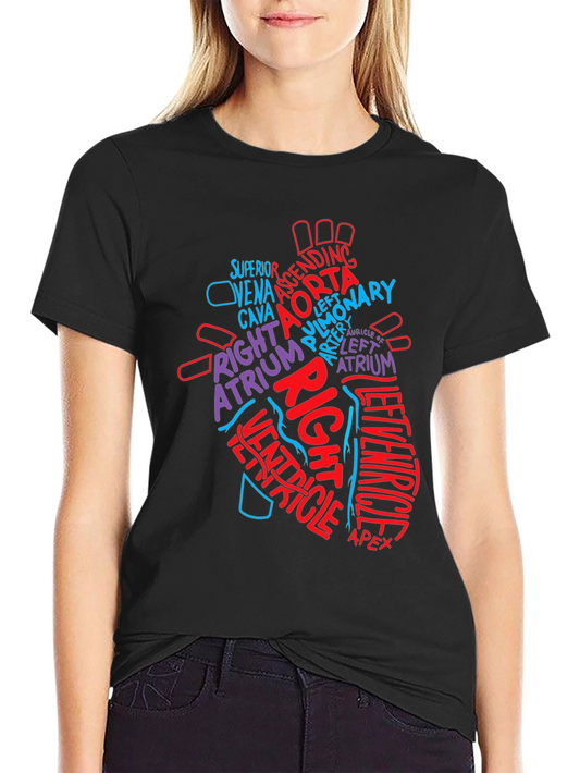 Camiseta Corazón Anatómico con Tipografía