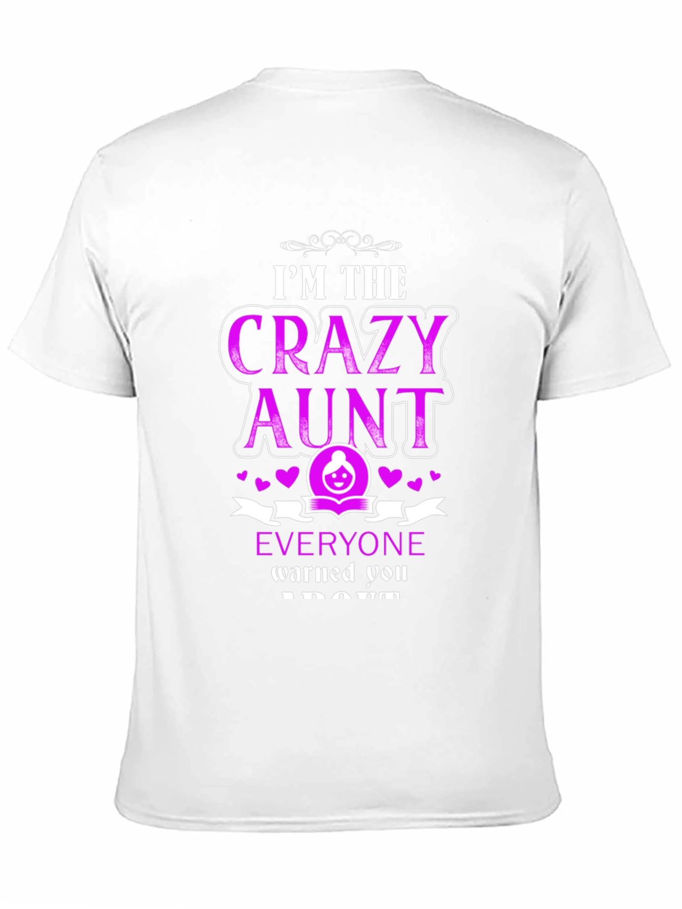 Camiseta Negra Crazy Aunt para Mujer