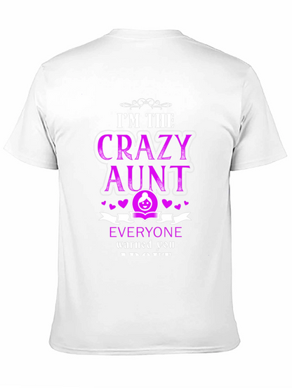 Camiseta Negra Crazy Aunt para Mujer