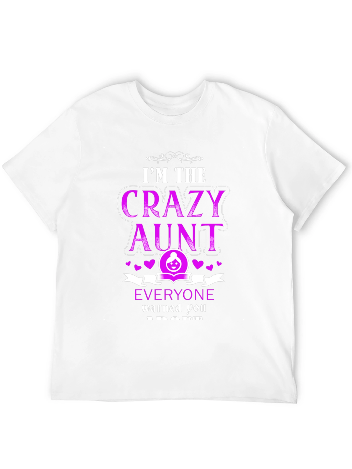 Camiseta Negra Crazy Aunt para Mujer