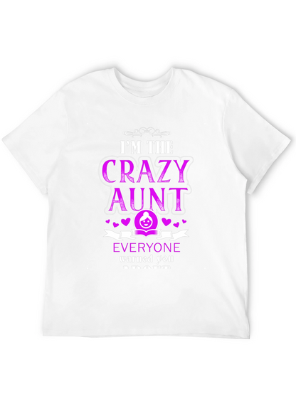 Camiseta Negra Crazy Aunt para Mujer