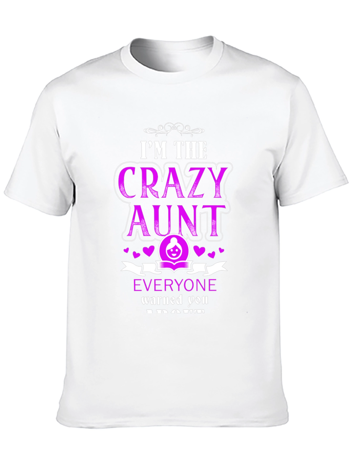 Camiseta Negra Crazy Aunt para Mujer