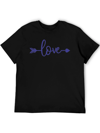 Camiseta Negra con Diseño Love Flecha