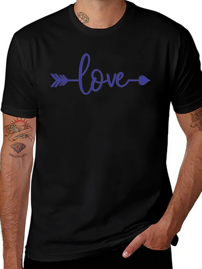 Camiseta Negra con Diseño Love Flecha