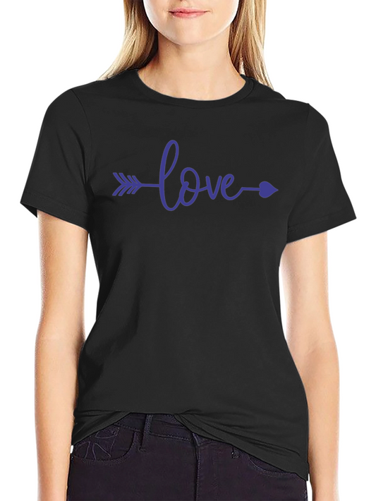 Camiseta Negra con Diseño Love Flecha